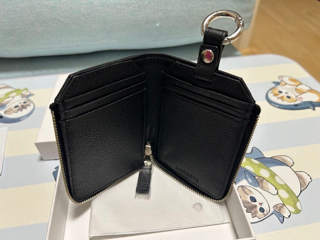 まさを LACOSTE ブラックレザーケース
