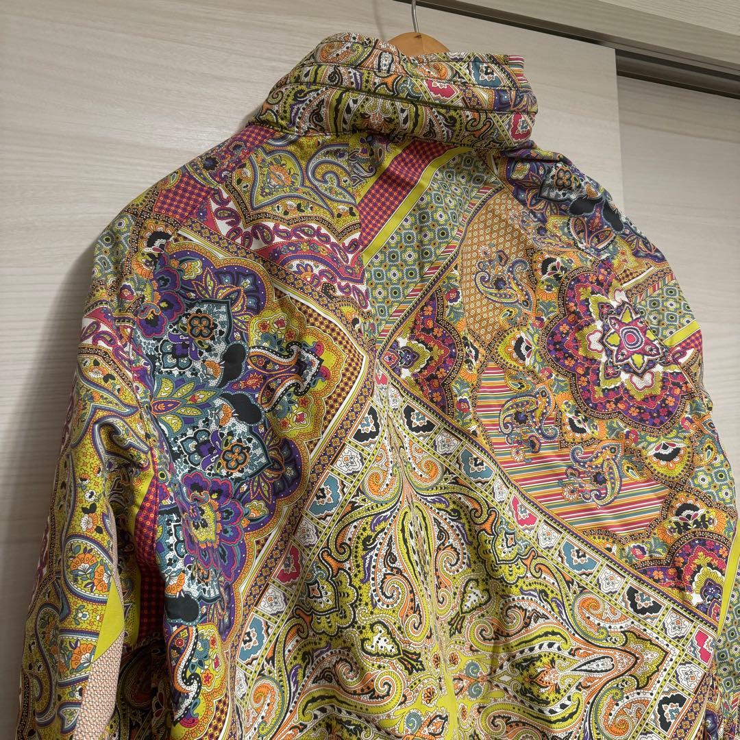 希少　ETRO ペイズリー　ナイロンジャケット　フード　パッカブル　サイズL