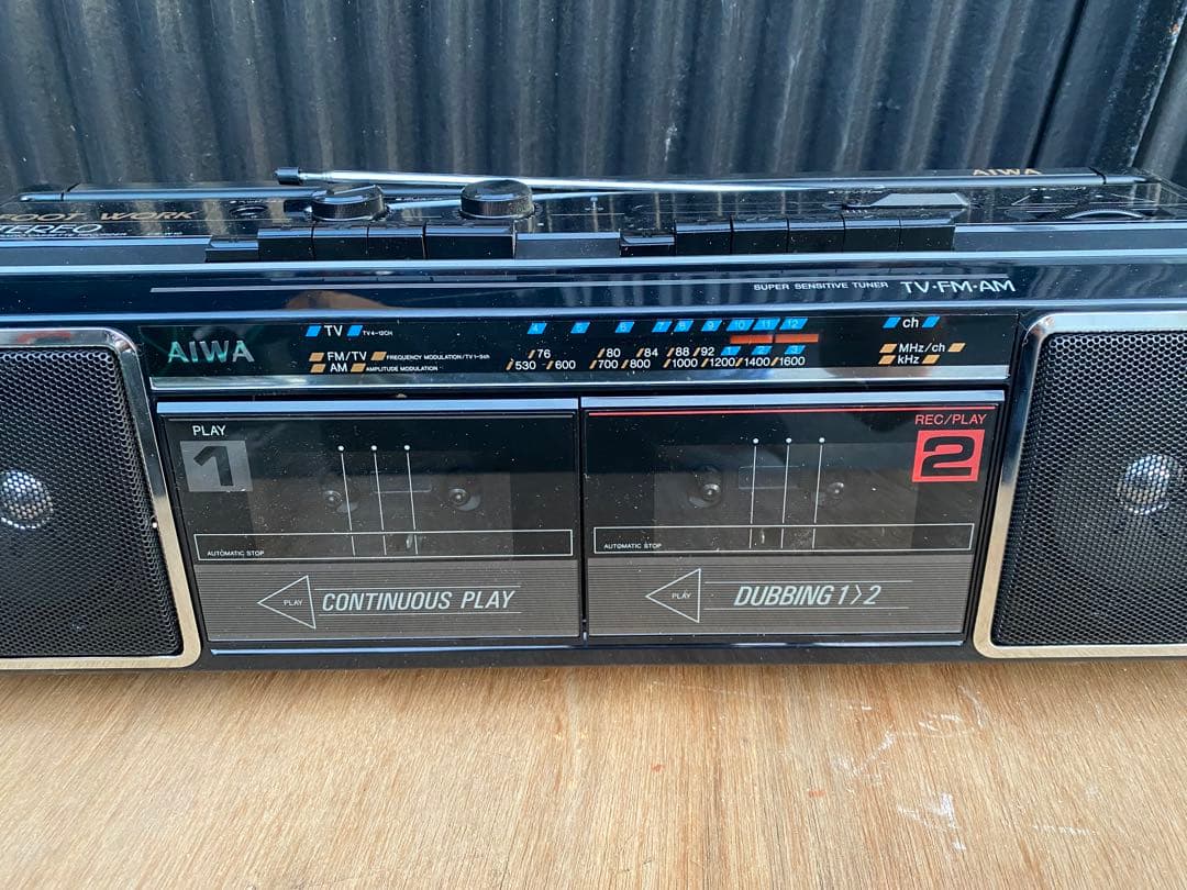 ★未使用★ アイワ　AIWA ダブル　ラジカセ　ラジオカセット　CS-W10