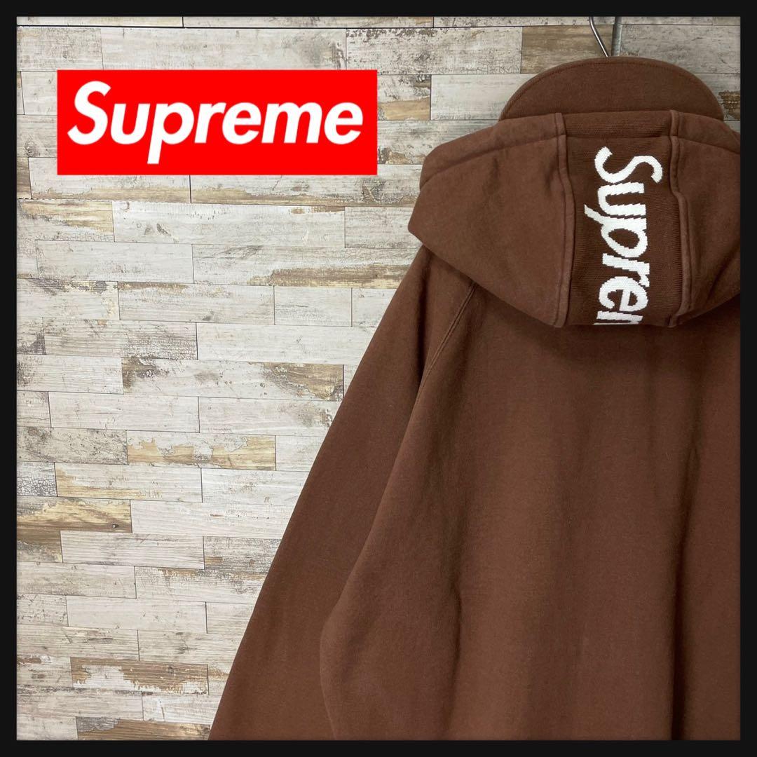 3142U【希少モデル】シュプリーム☆スモールボックスロゴ フードロゴ パーカー