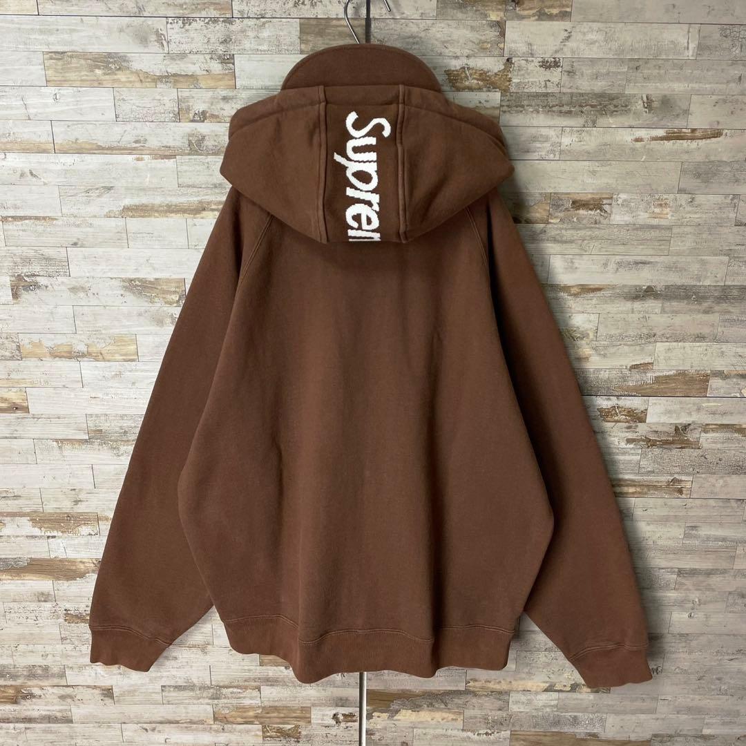 3142U【希少モデル】シュプリーム☆スモールボックスロゴ フードロゴ パーカー