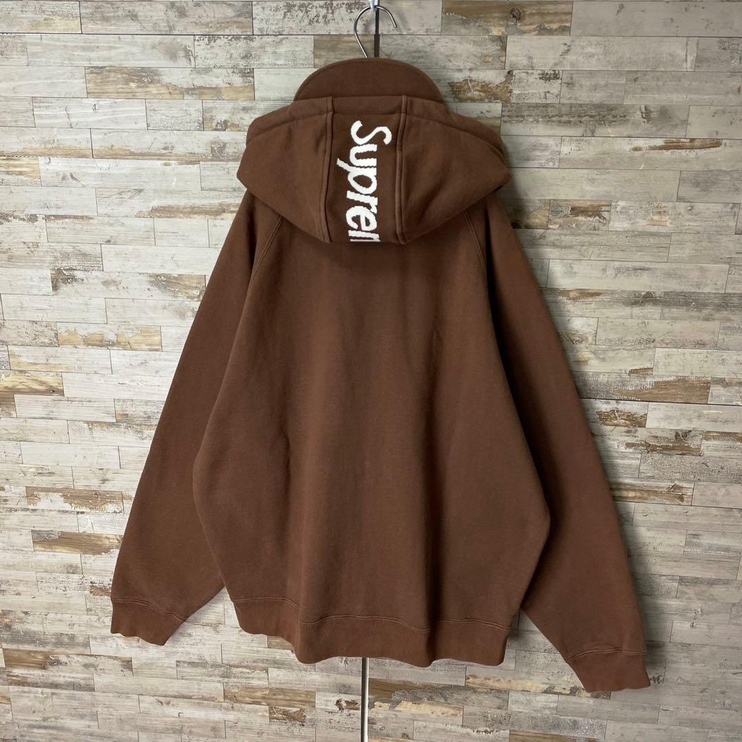 3142U【希少モデル】シュプリーム☆スモールボックスロゴ フードロゴ パーカー