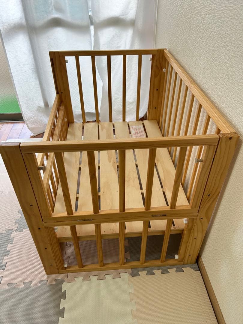 大和屋　ミニサイズWオープンベビーベッド　90cm×60cm