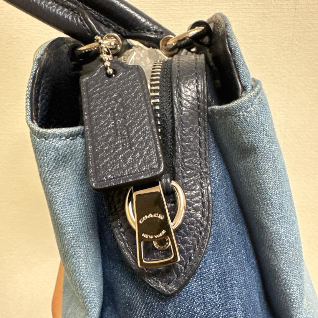くまさん専用COACH 2way デニムハンドバッグ　ショルダーバッグ