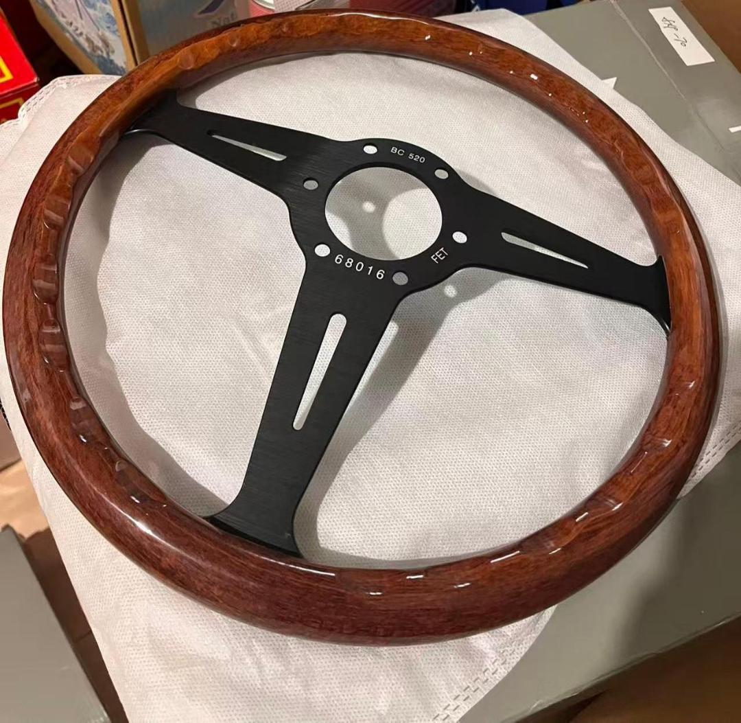 NARDI　ステアリング ウッド調/黒色線/黒色　350mm 35パイ