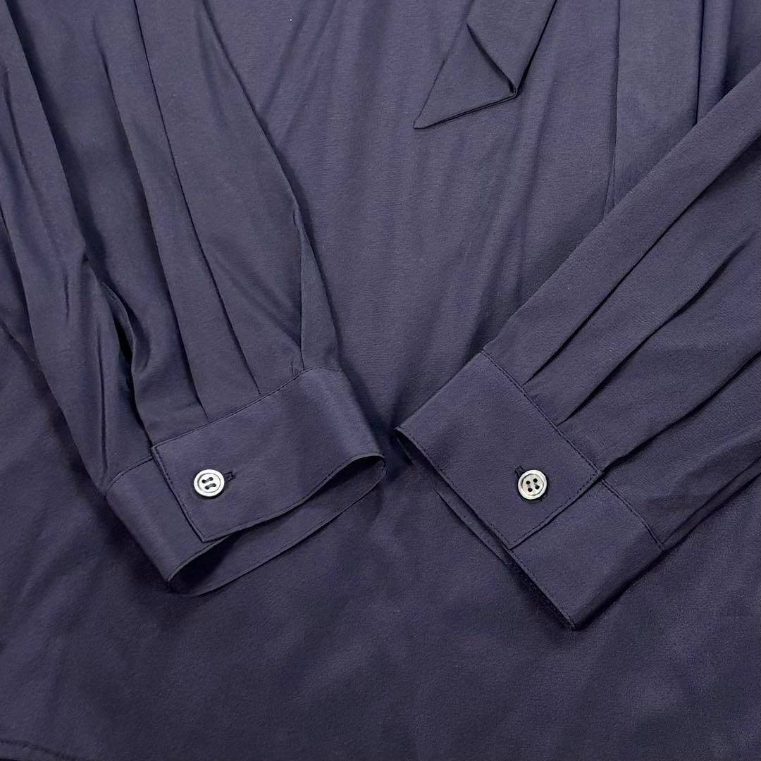 未使用✨SOÉJU シルクボウタイブラウス Mサイズ ネイビー　タグ付き