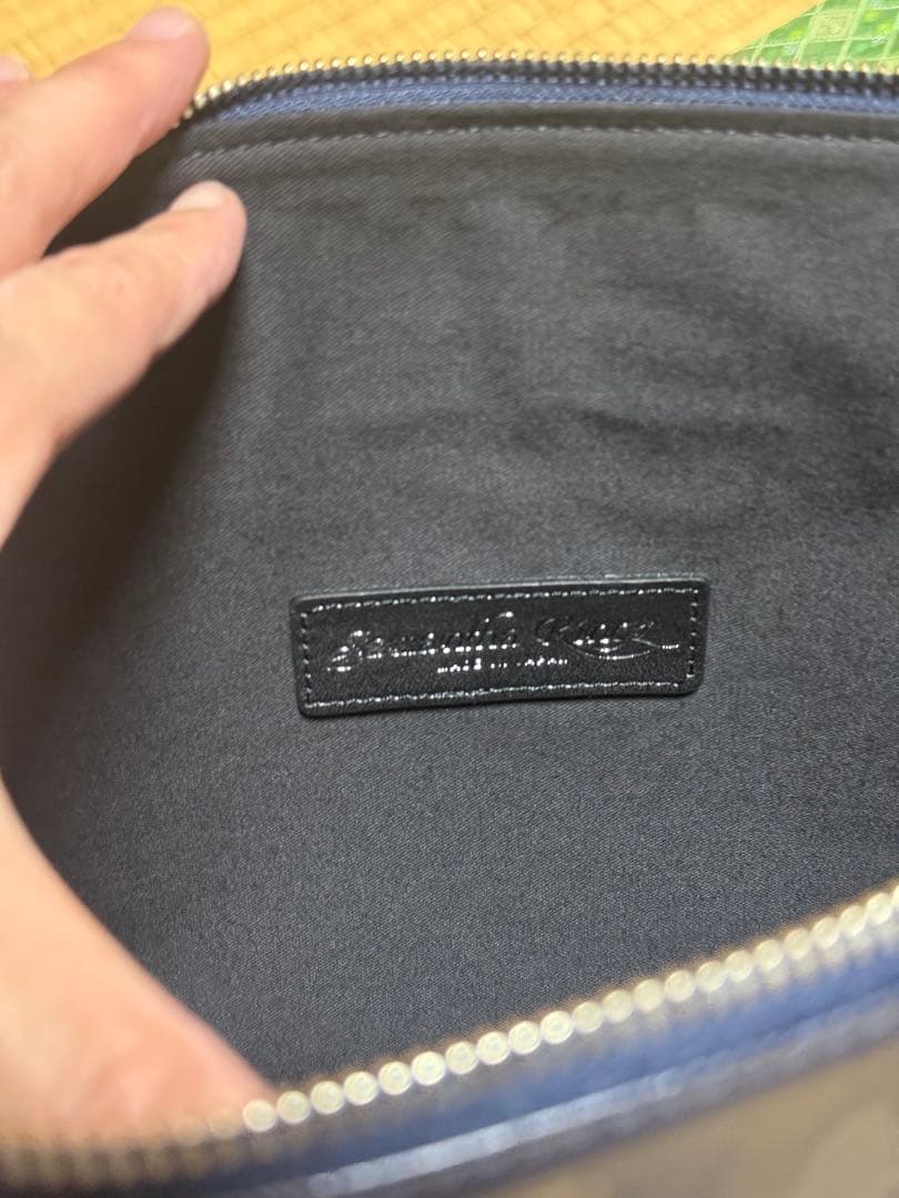 サマンサキングズ ブレイン ビジネスバッグ ネイビー カモ柄 レザー