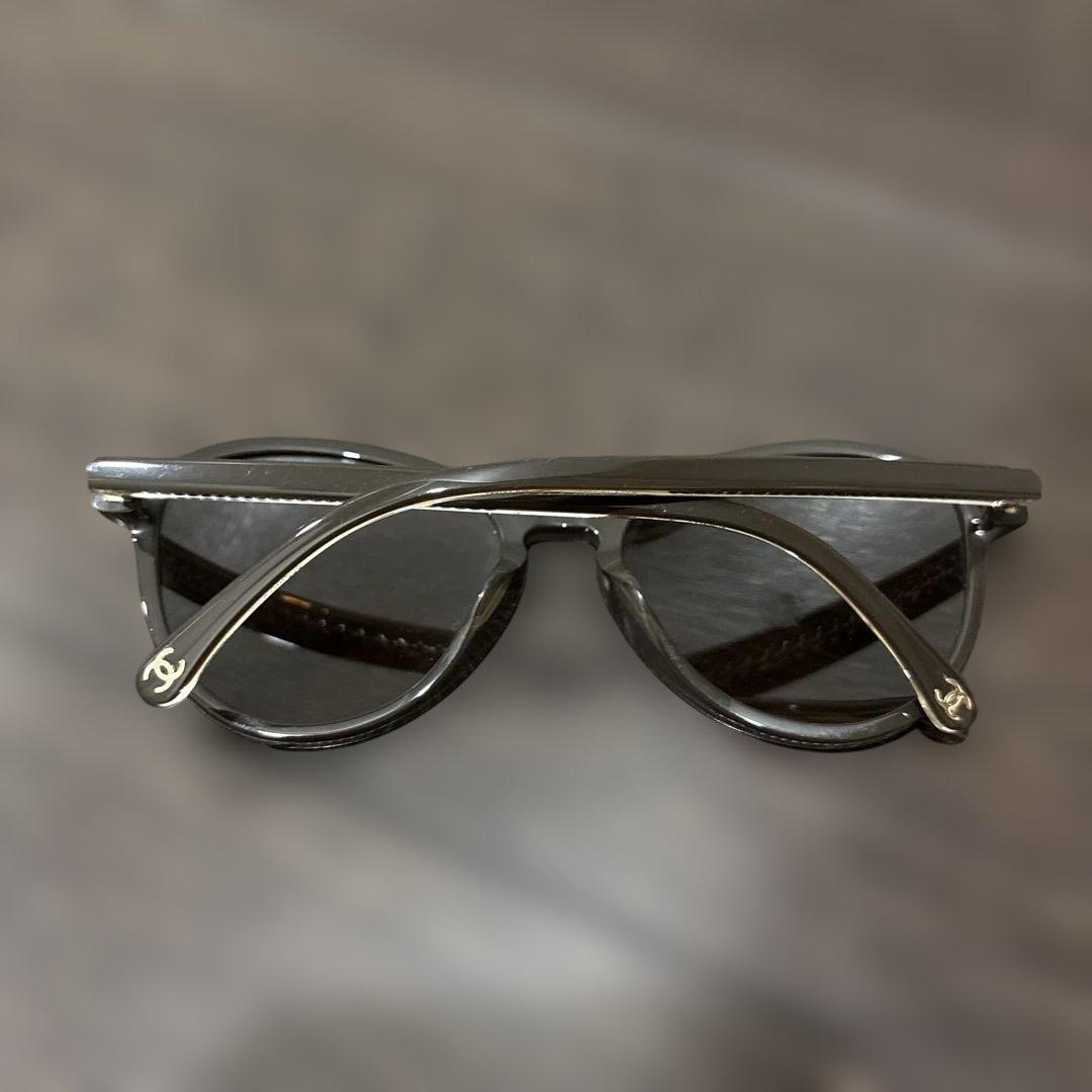 CHANEL ダークブラウン ラウンド　サングラス　シャネル