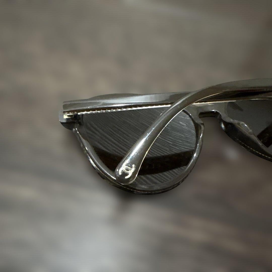 CHANEL ダークブラウン ラウンド　サングラス　シャネル