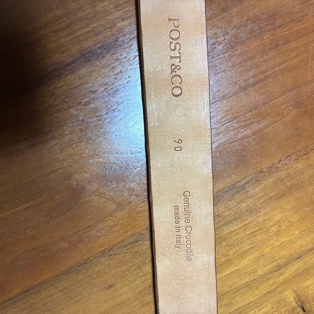 【新品未使用】 post&co リアルクロコダイルレザーベルト