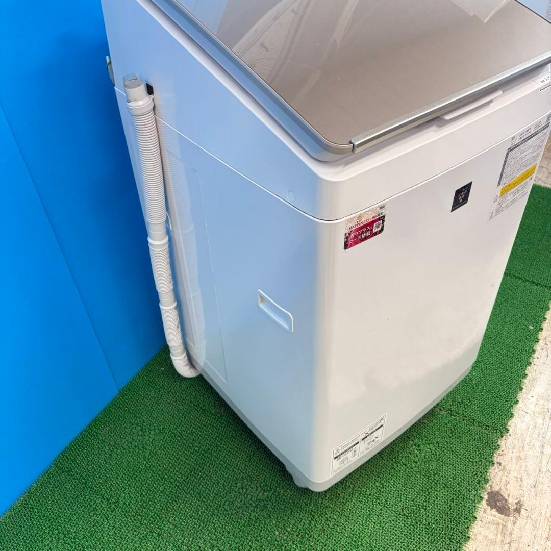 744 完全動作品乾燥機能付き　洗濯機　SHARP　ガラストップ　スタイリッシュ