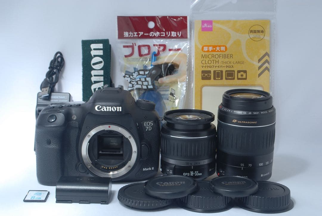 キャノン 一眼レフ Canon EOS 7D Mark II ダブル 望遠レンズ