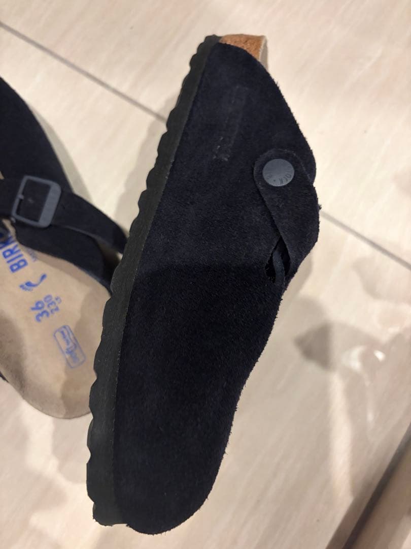 ビリケンシュトック スエード ブラックBIRKENSTOCK ボストン