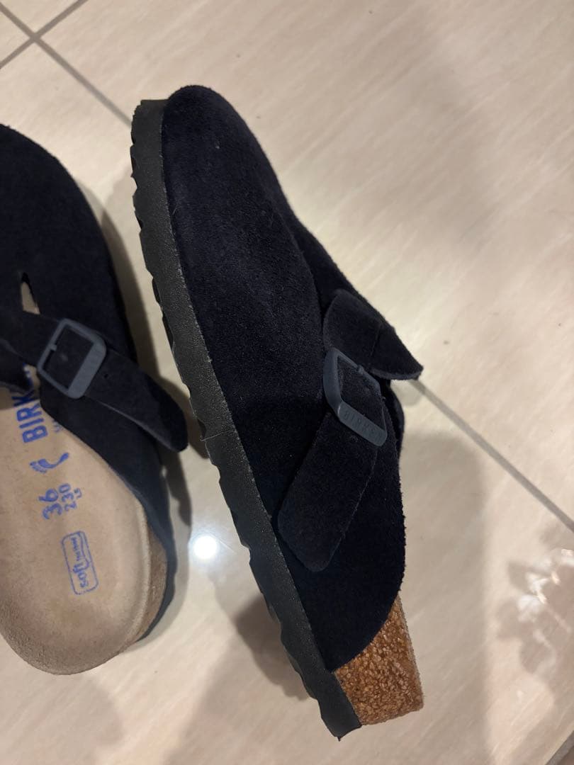 ビリケンシュトック スエード ブラックBIRKENSTOCK ボストン