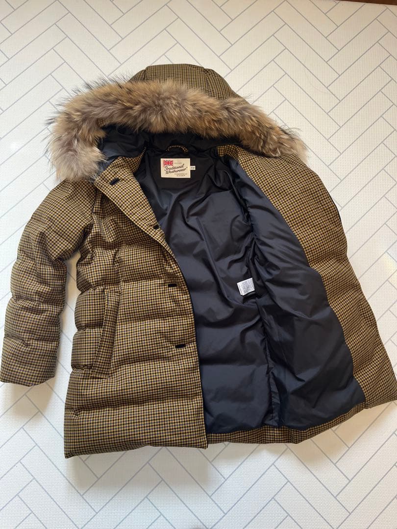 Traditional Weatherwear ダウンコートチェック柄