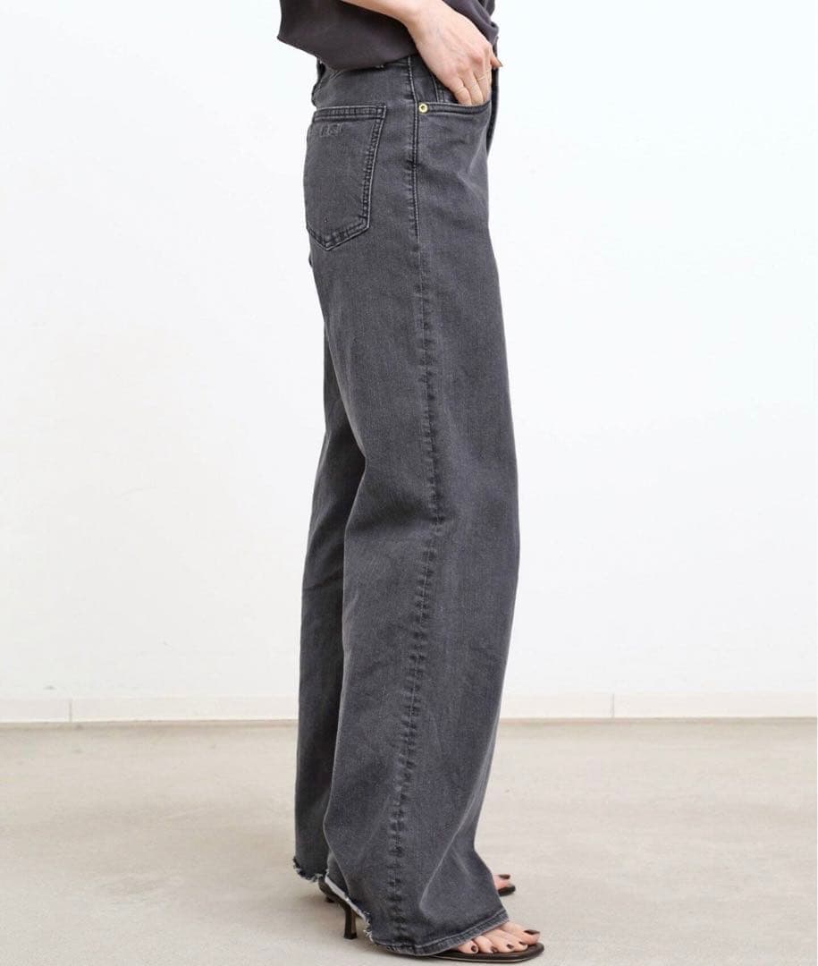 未使用 アパルトモン GOOD GRIEF ダメージドヘムワイドレッグデニム M