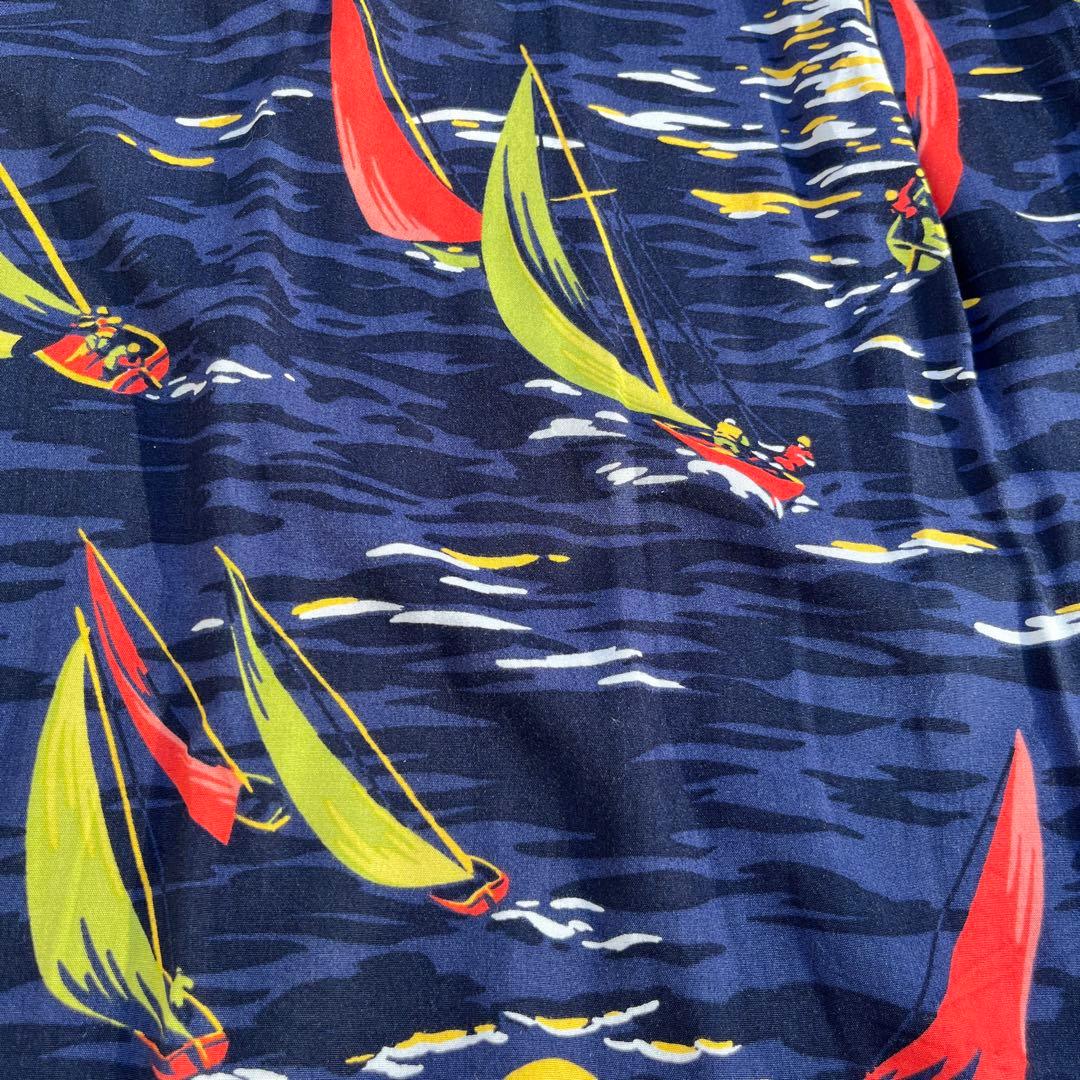 Lサイズ ポロ ラルフローレン ハワイアンシャツ アロハシャツ ヨット 90’s