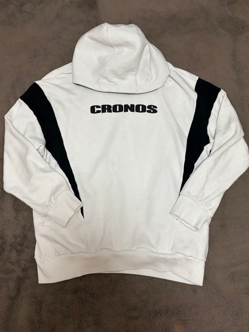 CRONOS パーカー Mサイズ ホワイト/ブラック