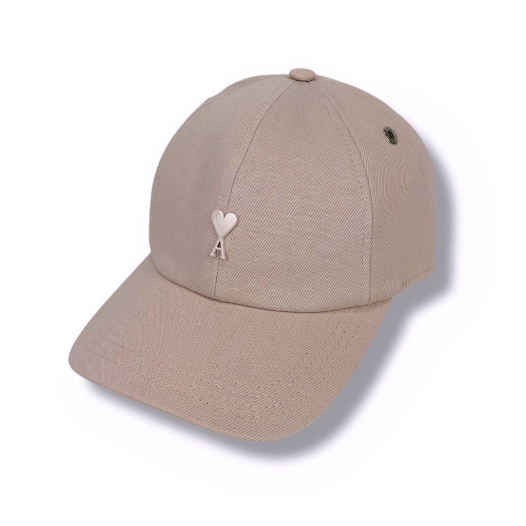 amiparis アミパリス　ベースボールキャップ　ベージュピンク　ロゴ金具