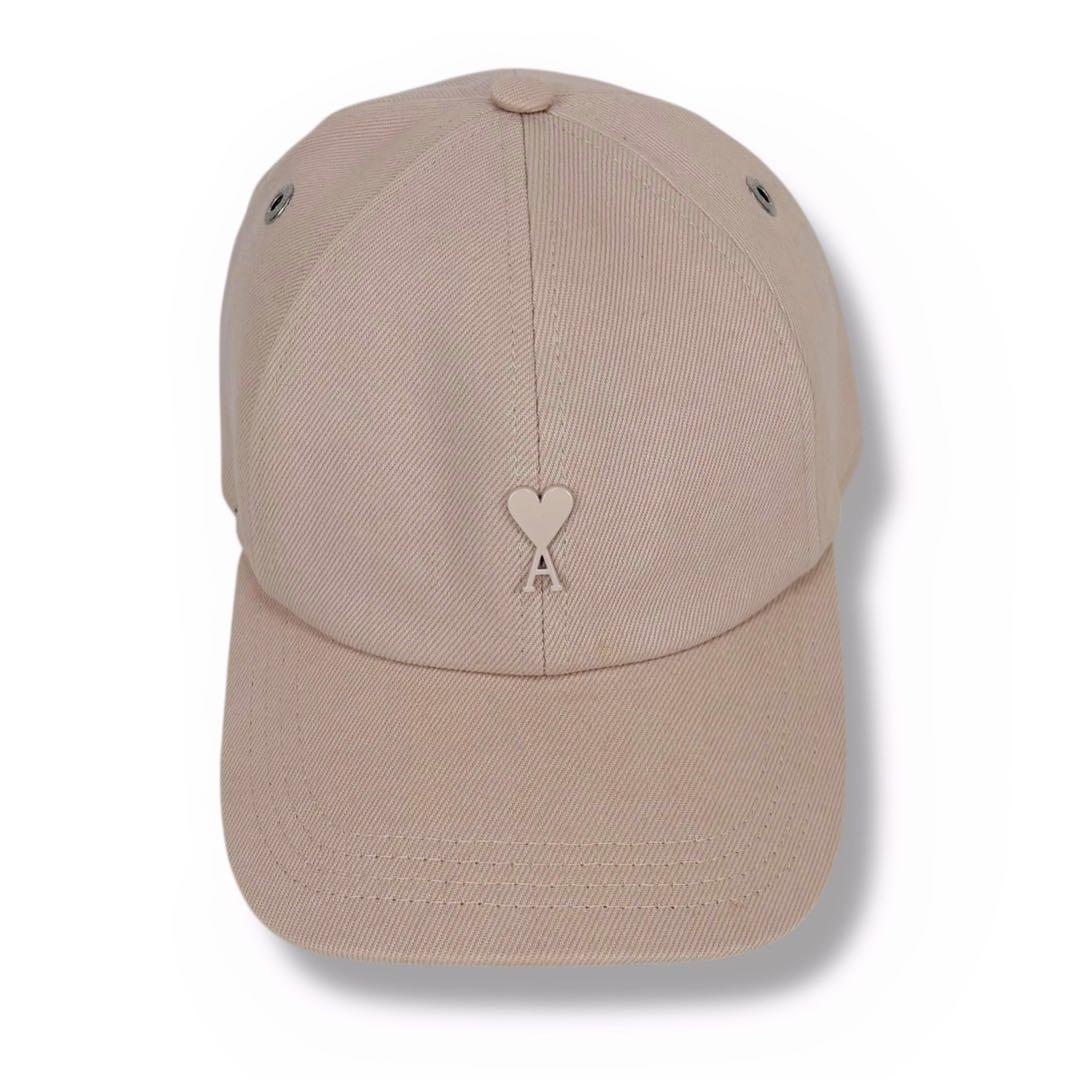 amiparis アミパリス　ベースボールキャップ　ベージュピンク　ロゴ金具