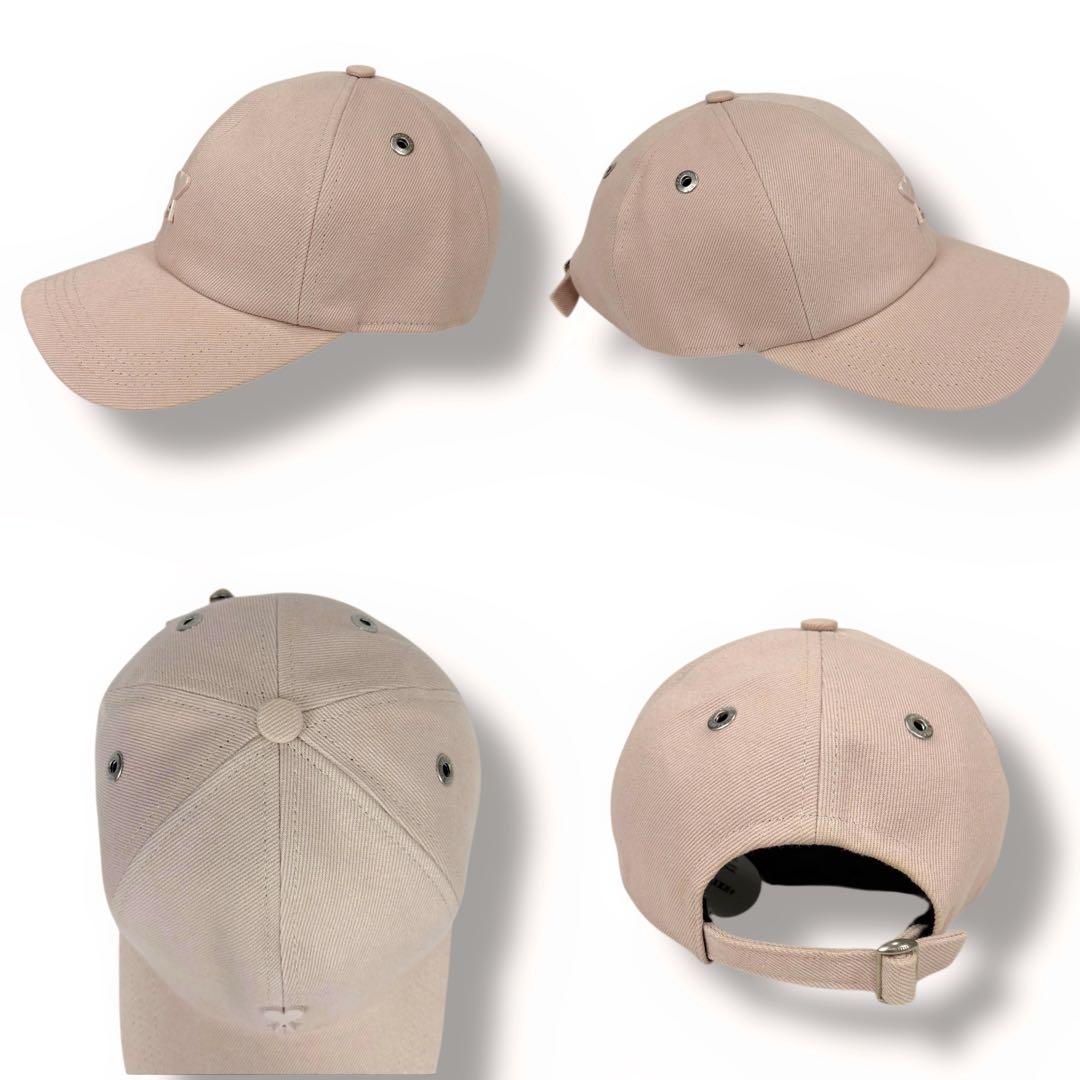 amiparis アミパリス　ベースボールキャップ　ベージュピンク　ロゴ金具