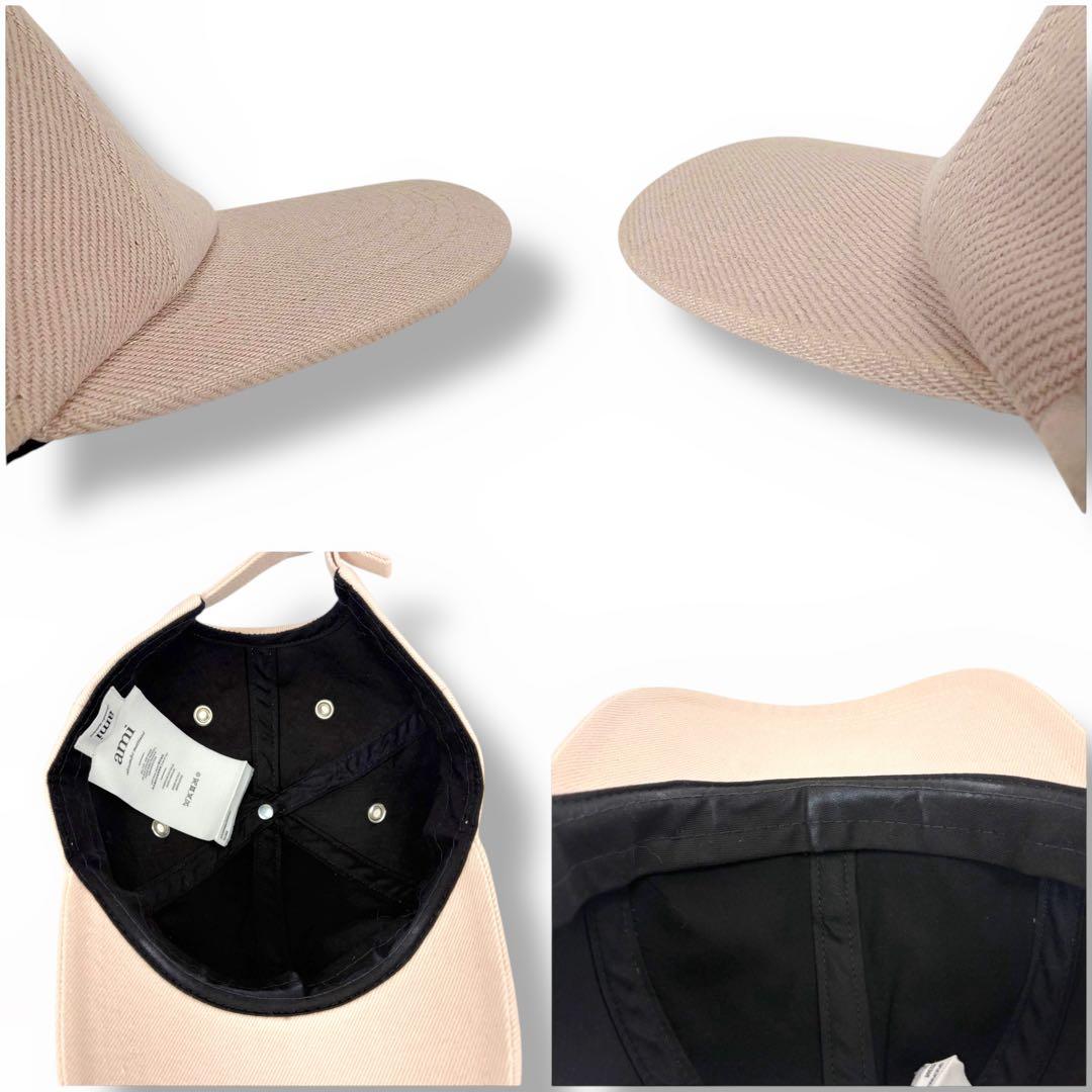 amiparis アミパリス　ベースボールキャップ　ベージュピンク　ロゴ金具