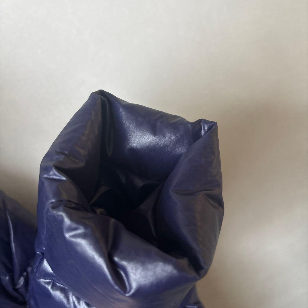 ネイビー キルティング ロングダウンジャケット