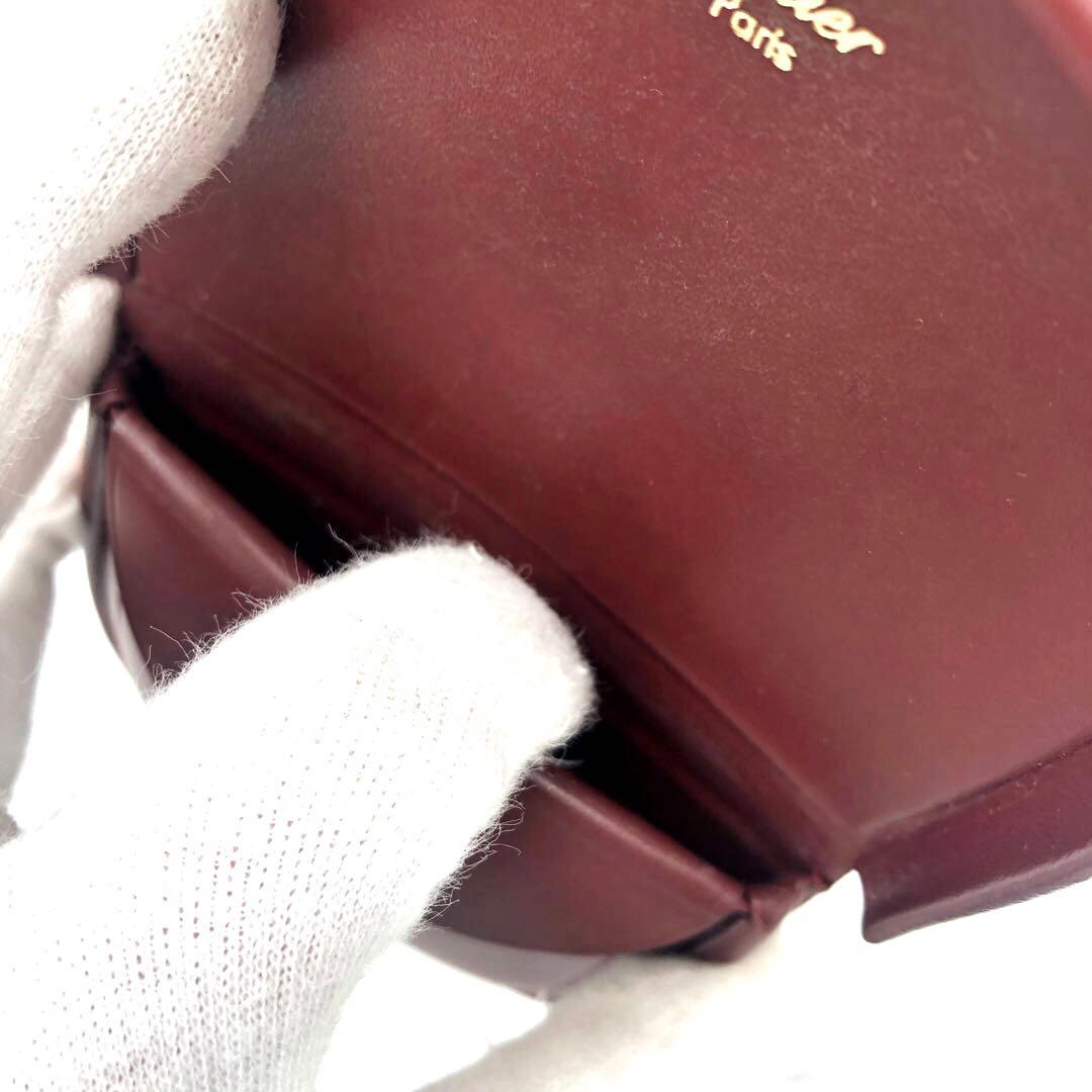 未使用級✨カルティエ レザー　ケース ボルドー