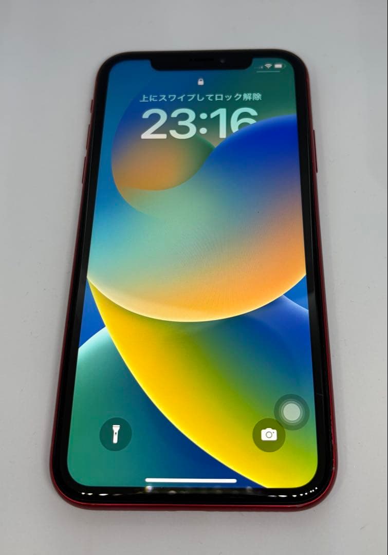 【美品】iPhone XR 128GB赤レッドSIMフリー 元箱+新品フィルム