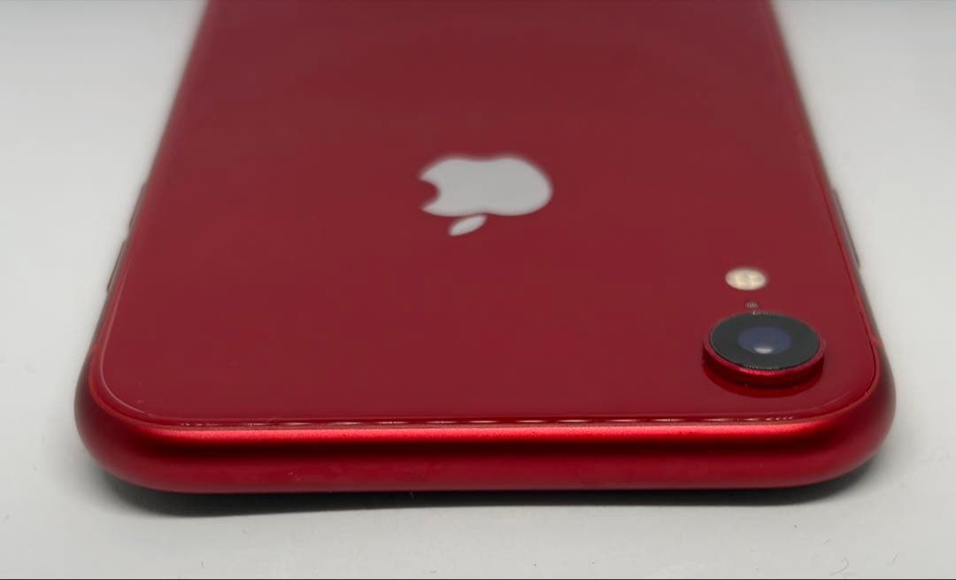 【美品】iPhone XR 128GB赤レッドSIMフリー 元箱+新品フィルム