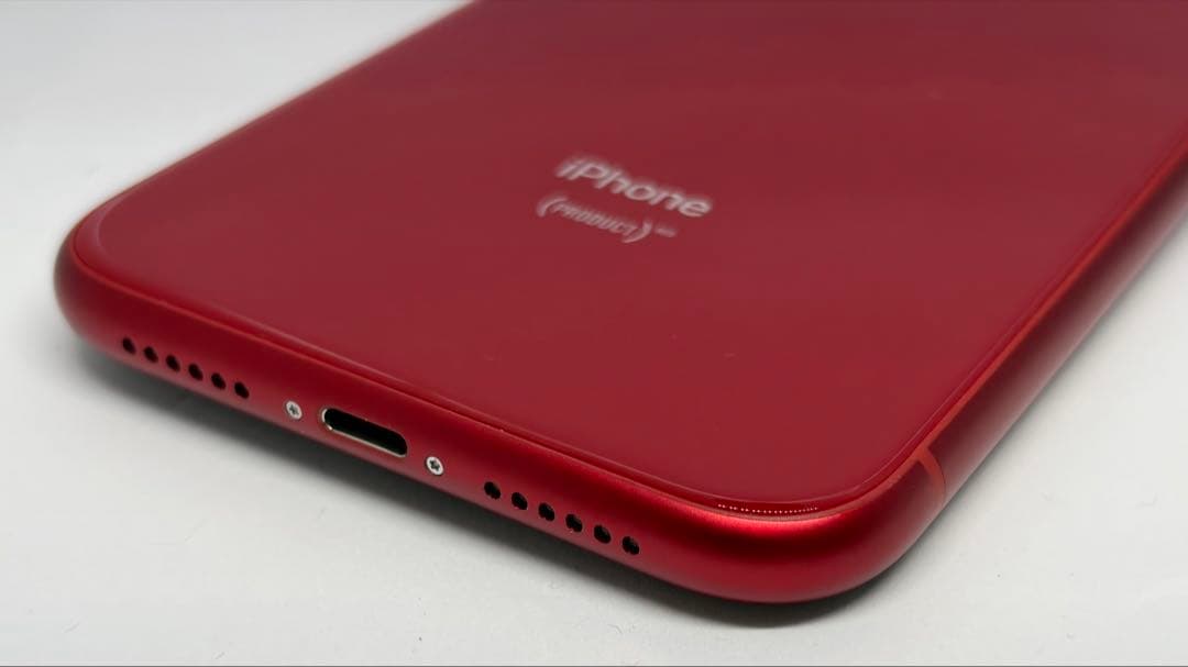 【美品】iPhone XR 128GB赤レッドSIMフリー 元箱+新品フィルム