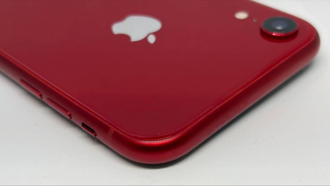 【美品】iPhone XR 128GB赤レッドSIMフリー 元箱+新品フィルム