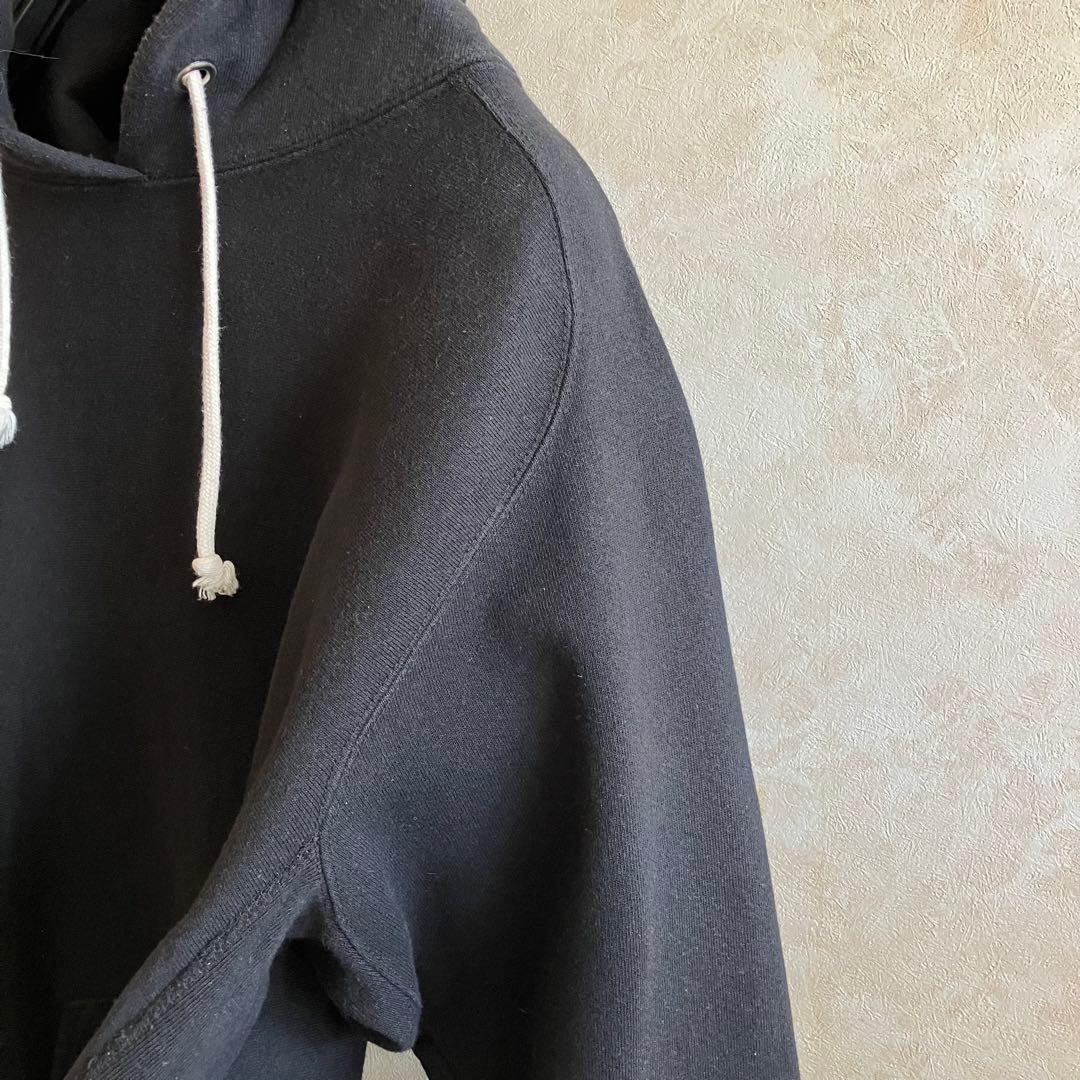 USA製 ワラワラスポーツ リバースウィーブパーカー 黒 L ブランク