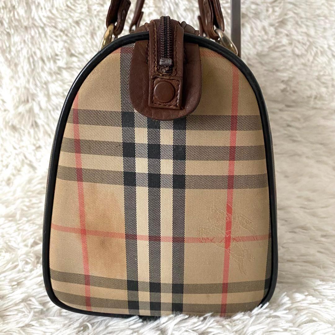 バーバリー 大容量ボストンバッグ ノバチェック 肩掛け シャドーホース A4対応