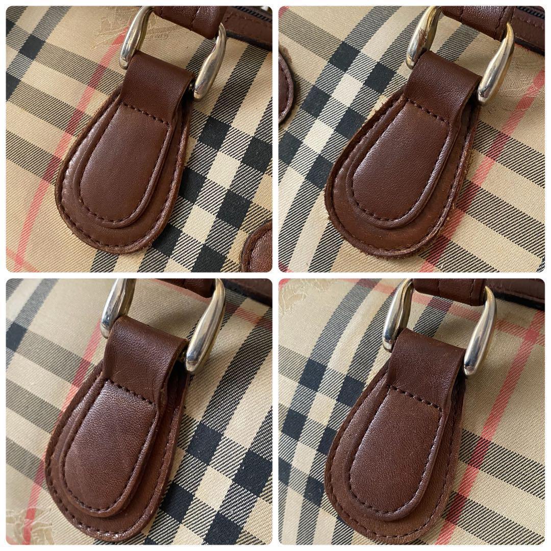 バーバリー 大容量ボストンバッグ ノバチェック 肩掛け シャドーホース A4対応