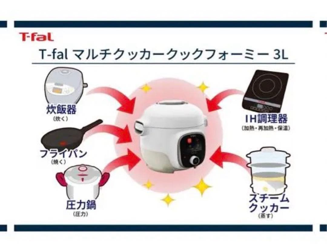 T-fal 電気圧力鍋 3L 210レシピ