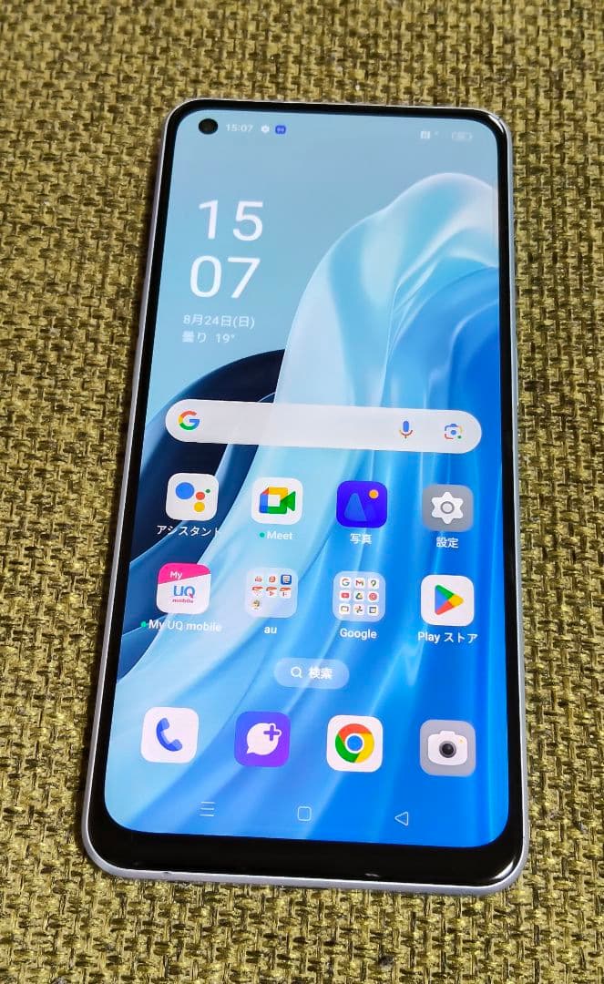 ②OPPO Reno7a ドリームブルー Android スマホ 本体 中古