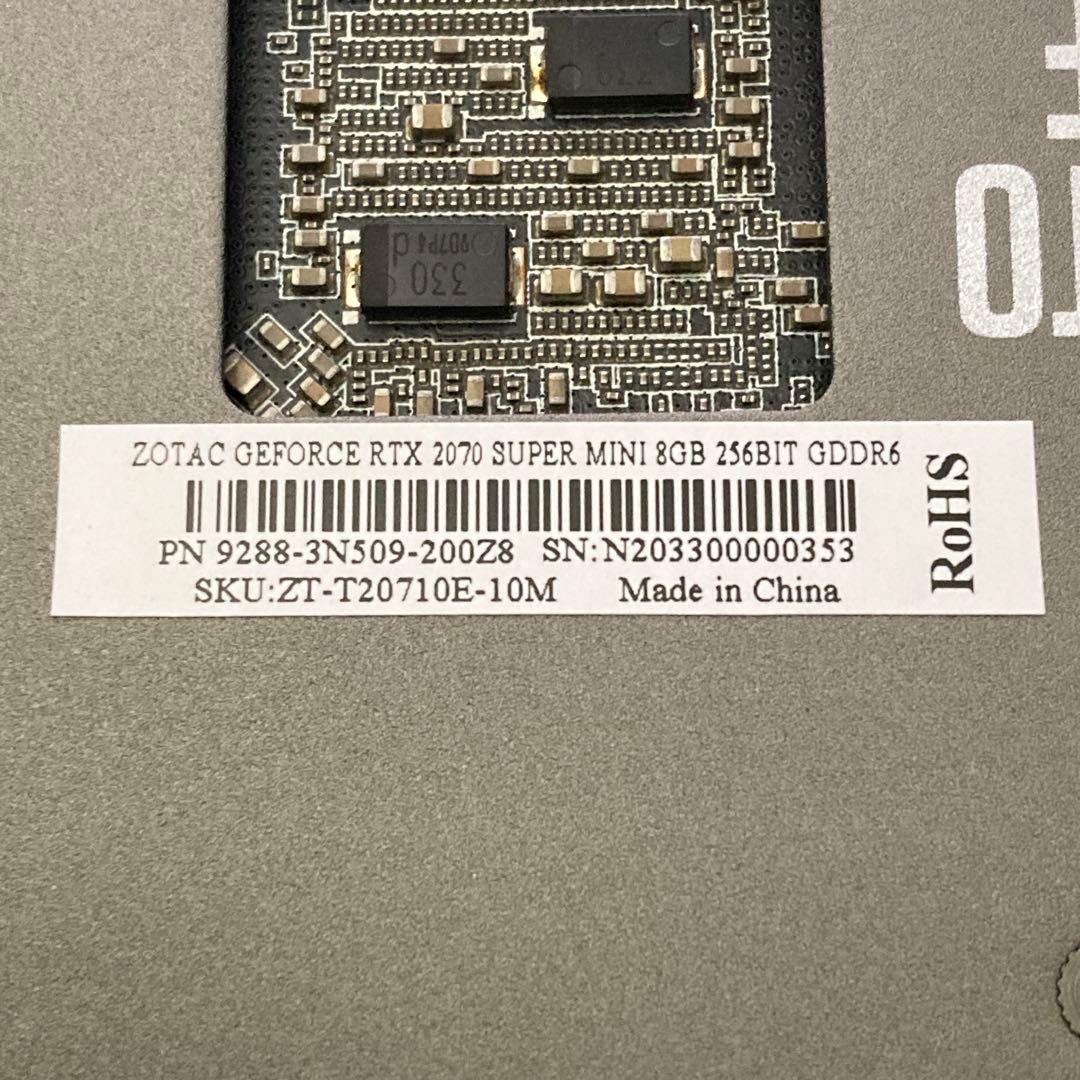 グラフィックボード・グラボ・ビデオカード ZOTAC GeForce RTX 2070 SUPER MINI