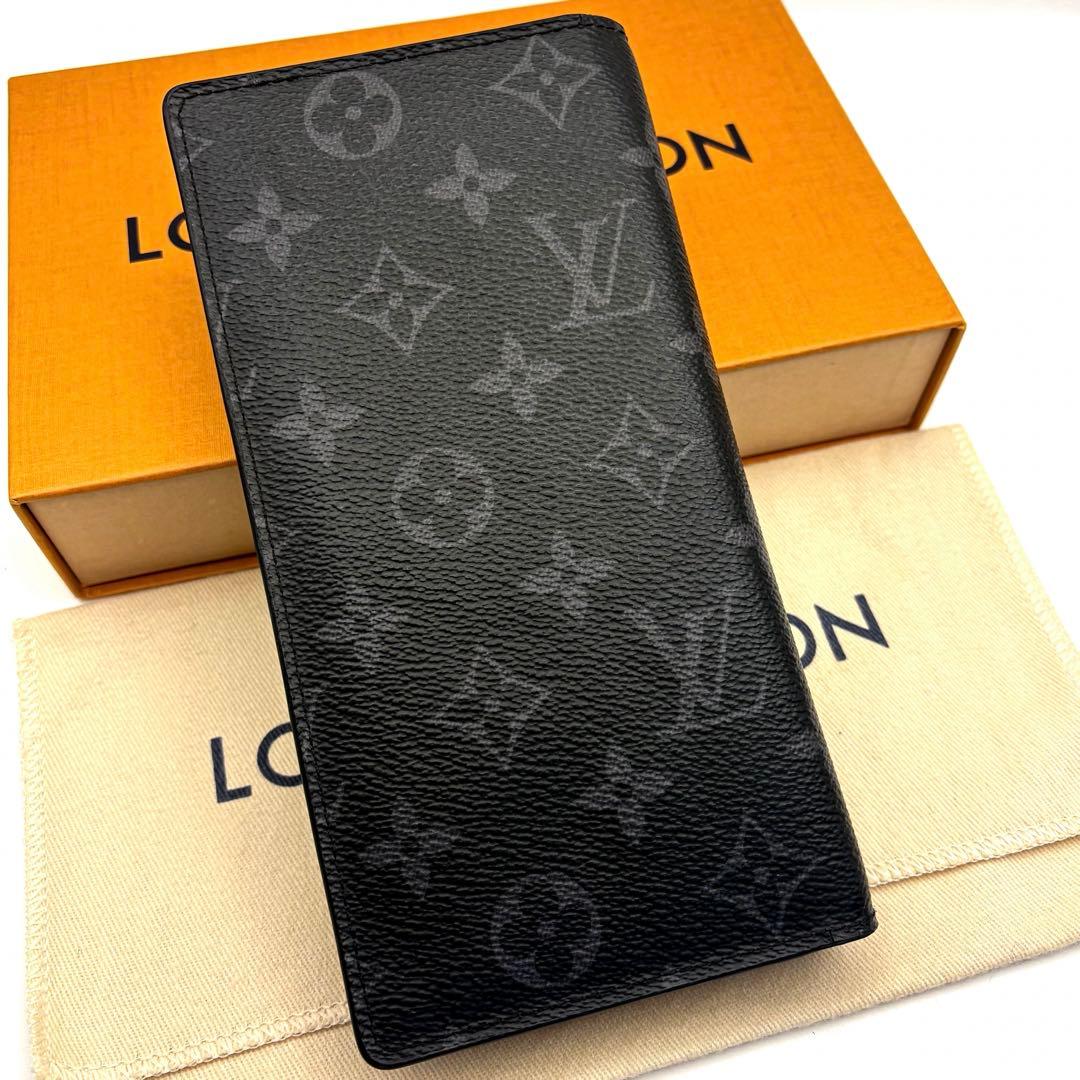 【美品・新型】ルイヴィトン モノグラム エクリプス ポルトフォイユブラザ 箱付