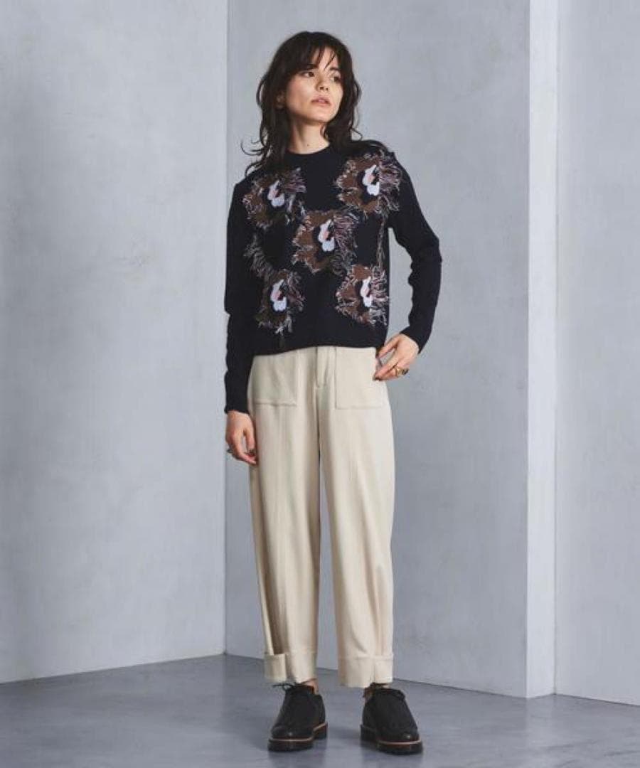 AKIRANAKA アキラナカ　ジャカードニットプルオーバー　ブラック　レア　黒