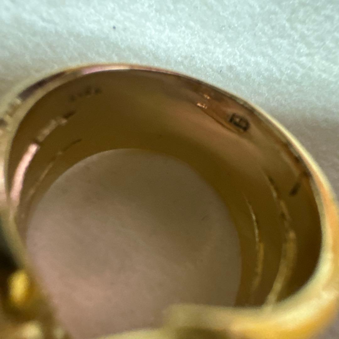 ゴールド ウェーブデザイン リング