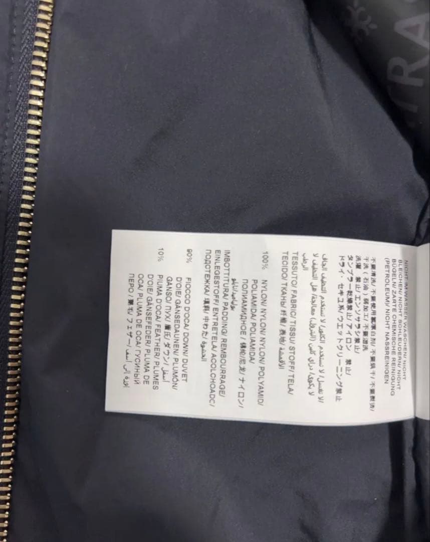 新品タグ付きTATRAS タトラス ノコ ノーカラー ダウンジャケット ネイビー