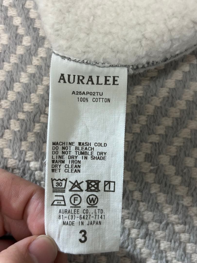 トップス 25aw auralee SMOOTH SOFT BD SWEAT