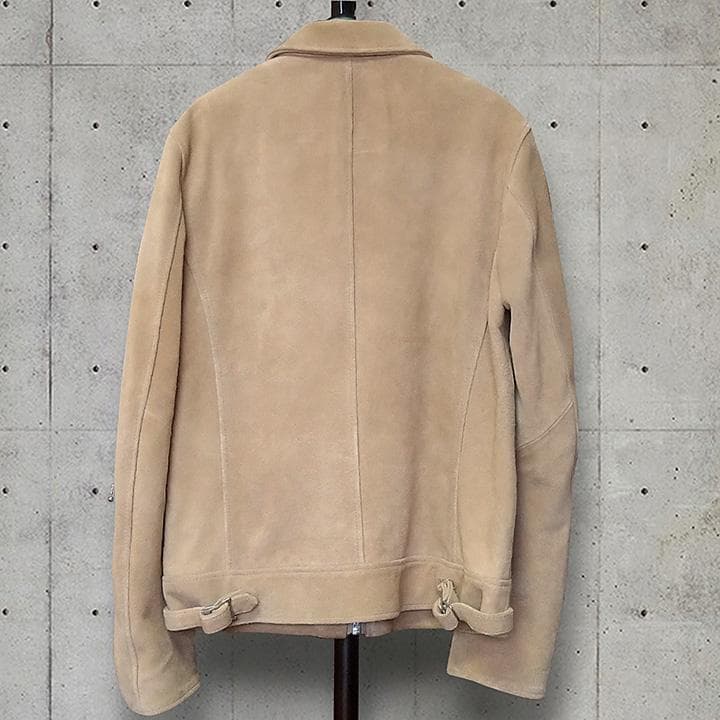 【限定値下げ】NANO UNIVERSE ベージュ シングルライダースジャケット