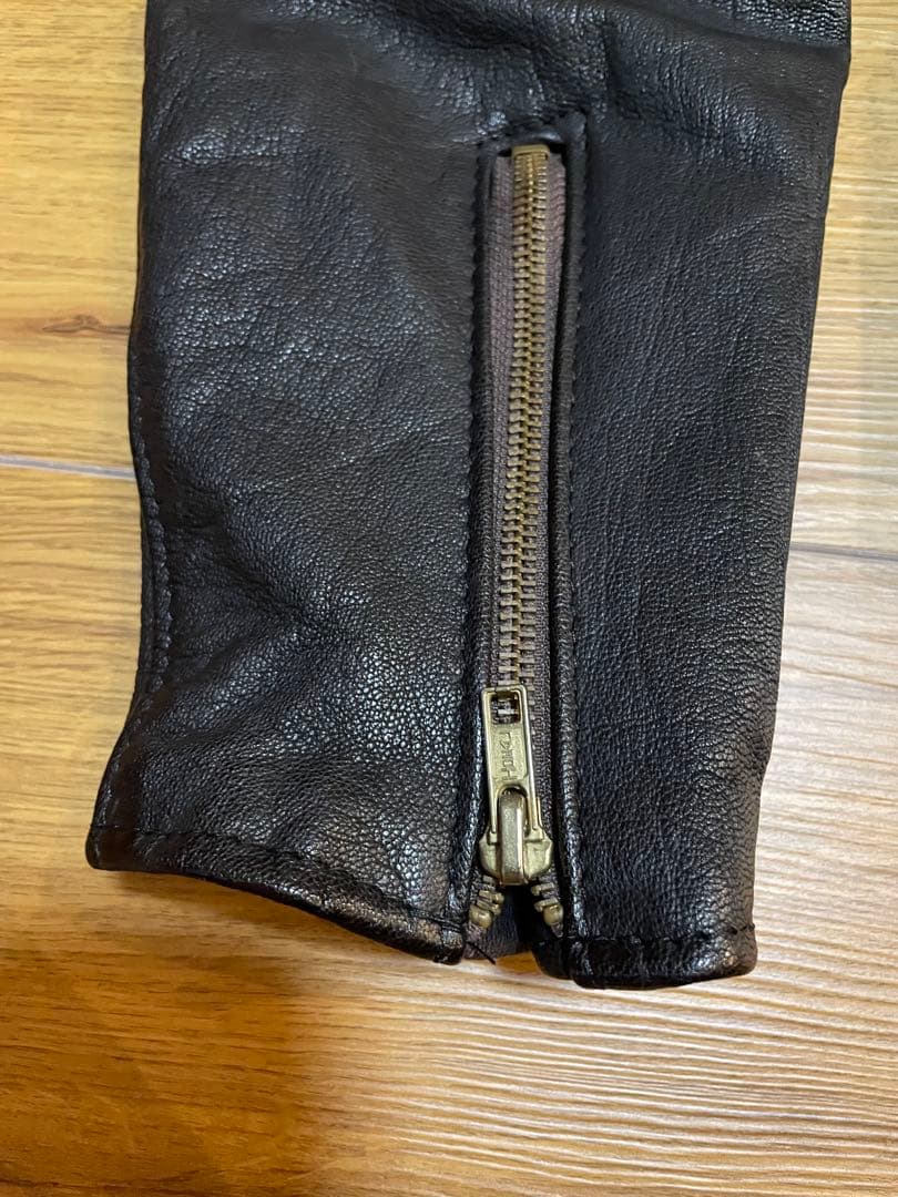 サウザー✨Schott USA製 茶タグ シングルライダース ジャケット