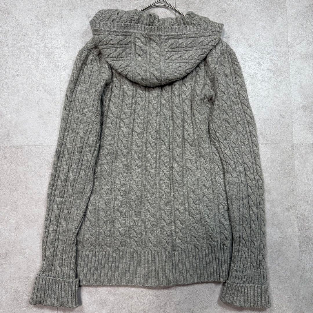 美品♡バーバリーロンドン カシミヤ 2way ケーブルニット カーディガン M