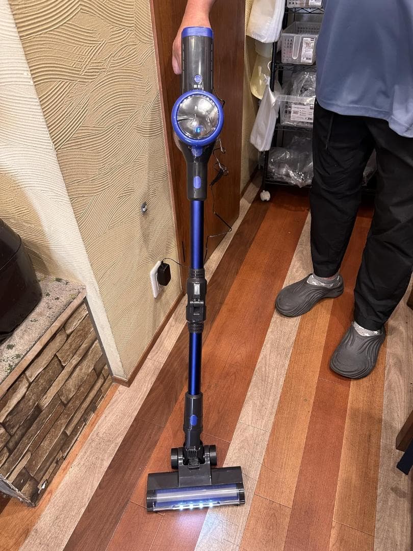 A掃除機 コードレス【腰痛ゼロ設計】50000Pa超強力吸引+50分連続稼働 着