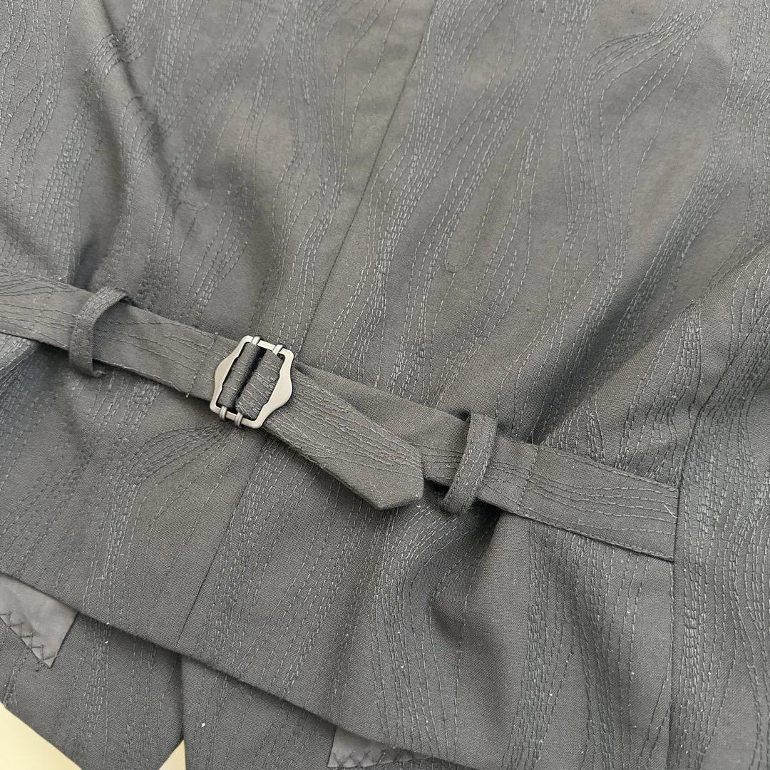 イッセイミヤケ Issey Miyake Men ウール 刺繍 ベスト L 黒