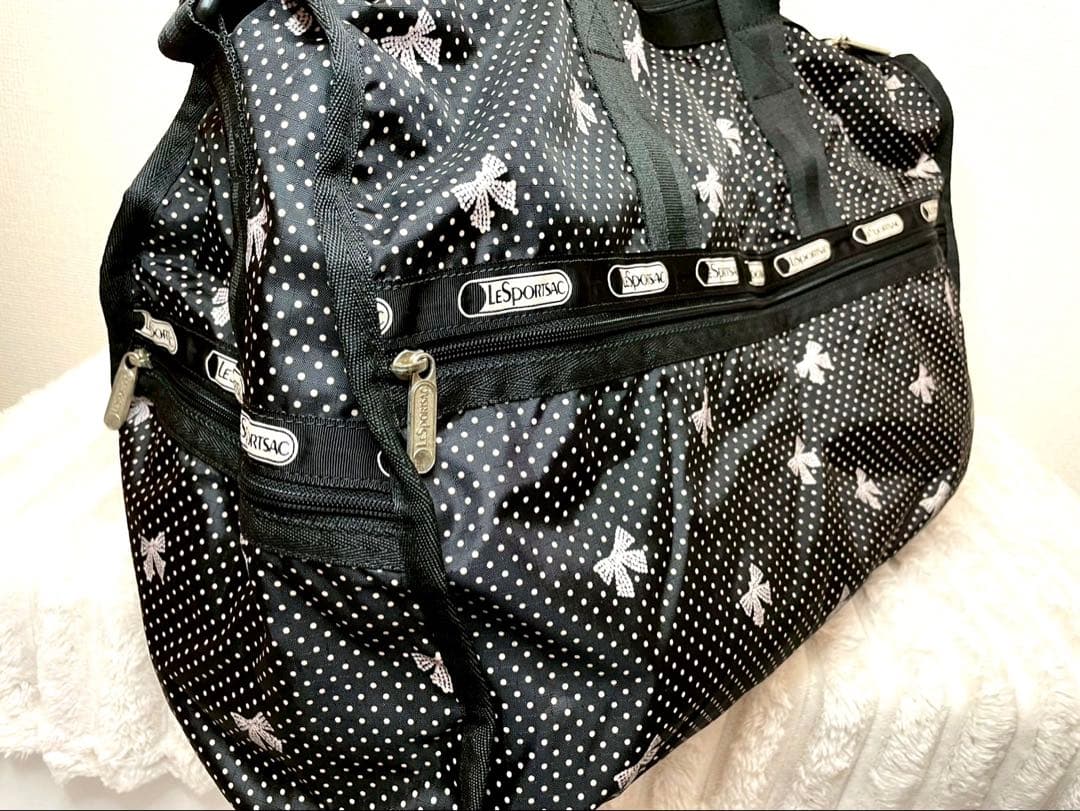 【新品未使用】LeSportsac リボンドット柄 ボストンバッグ