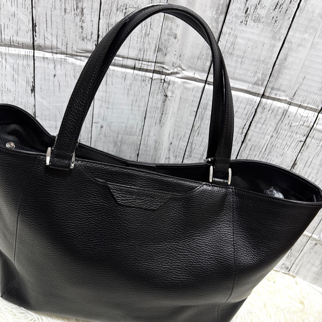 極美品✨PELLE MORBIDA トートバッグ オールレザー ブラック 黒